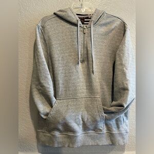 Michael Kors Hoodie gray blue striped 1/4 zip size large